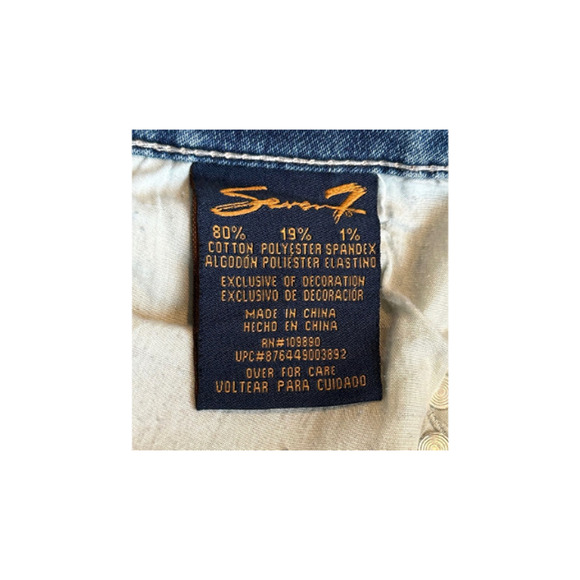 Seven7 Girlfriend Capri Jeans Crop Mid-Rise Stretch Size 8 Blue - Picture 8 of 8